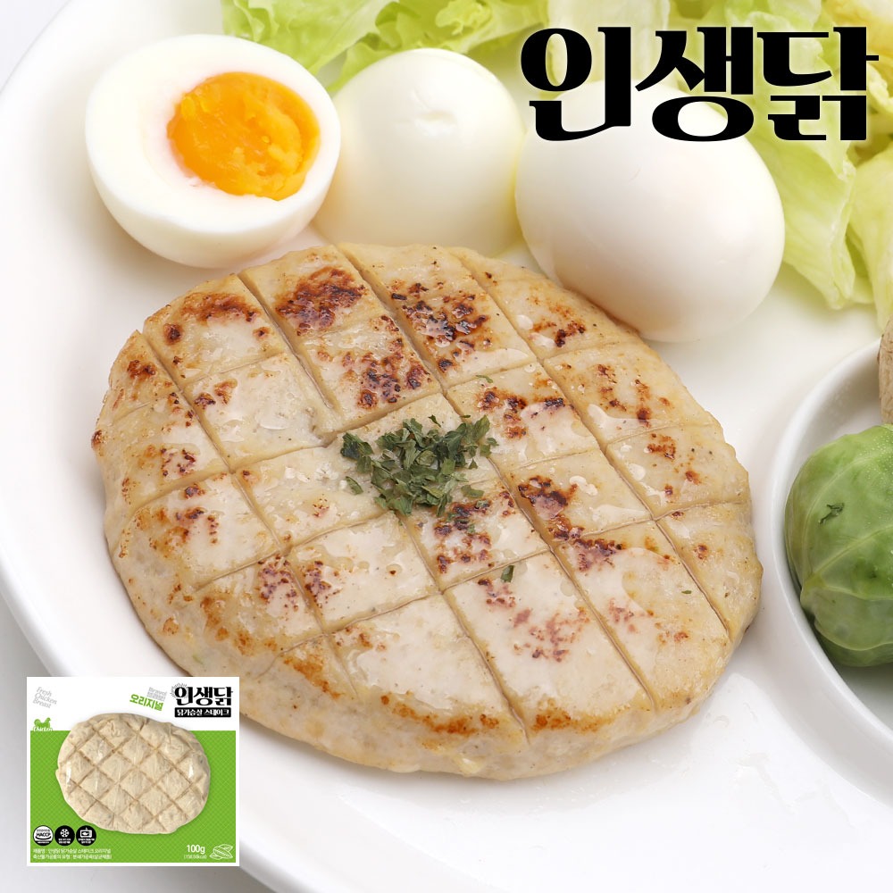 인생닭 닭가슴살 스테이크 오리지널 100g 10팩