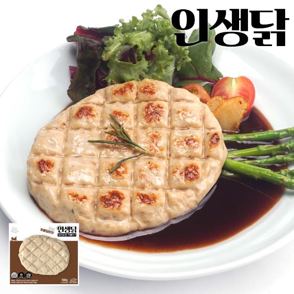 인생닭 닭가슴살 스테이크 숯불갈비맛 100g 10팩