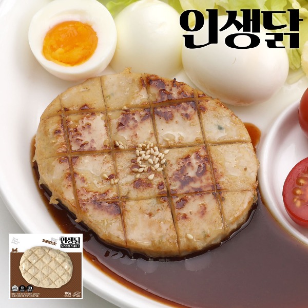 인생닭 닭가슴살 스테이크 숯불갈비맛 100g 10팩